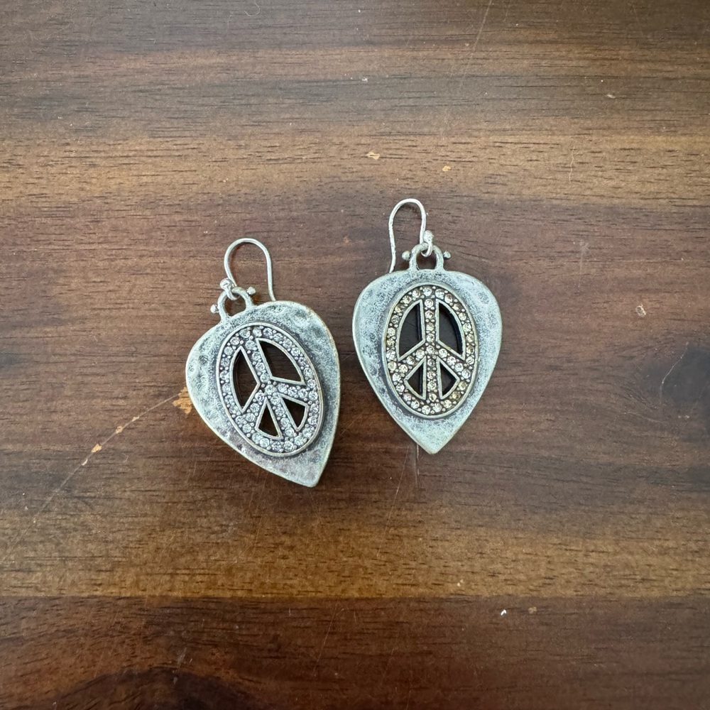 LUCKY BRAND PEACE SIGN EARRINGS